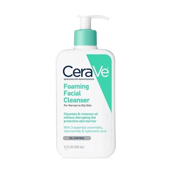 cerave foaming facial cleanser for normal to oily skin 355ml